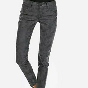 NWT Express Gray Faux Suede Ankle Legging jeans